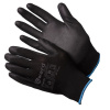 Gward Black Перчатки нейлоновые черные с черным полиуретаном