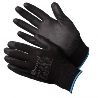 Gward Black Перчатки нейлоновые черные с черным полиуретаном Gward Black Перчатки нейлоновые черные с черным полиуретаном