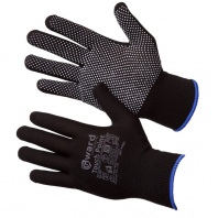 Gward Touch Point 9 Черные нейлоновые перчатки с ПВХ микроточкой Gward Touch Point 9 Черные нейлоновые перчатки с ПВХ микроточкой