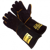 Gward Track Black Long Краги из спилка черного цвета с широким раструбом, длина 42 см Gward Track Black Long Краги из спилка черного цвета с широким раструбом, длина 42 см