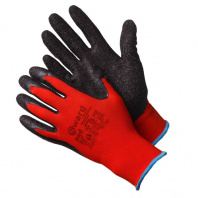 Gward Red Красные нейлоновые перчатки с черным текстурированным латексом Gward Red Красные нейлоновые перчатки с черным текстурированным латексом